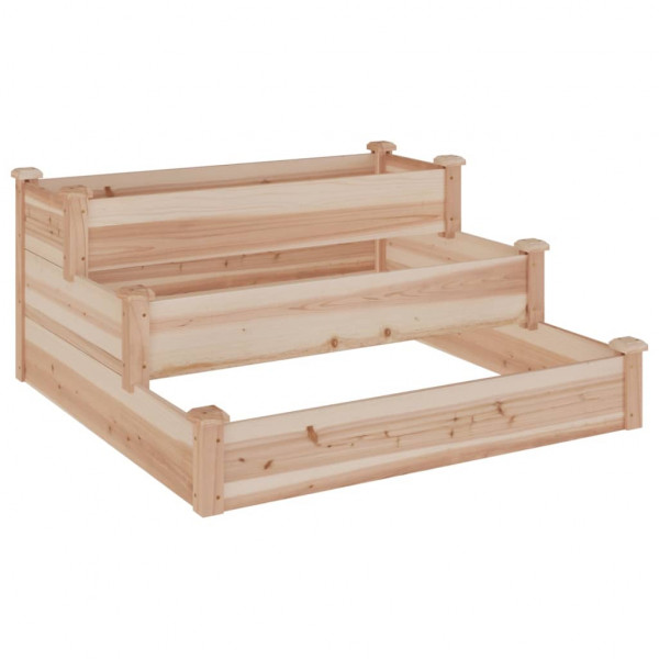 Jardinera arriate madera maciza abeto 120x120x56 cm M 2