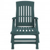 Tumbona plegable con ruedas PP verde 3