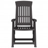 Cadeiras de jardim reclináveis 2 pcs PP antracite 4