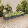 Jardinera arriate con forro madera abeto gris 240x45x25 cm 1