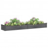 Jardinera arriate con forro madera abeto gris 240x45x25 cm 3