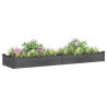 Jardinera arriate con forro madera abeto gris 240x60x25 cm 3