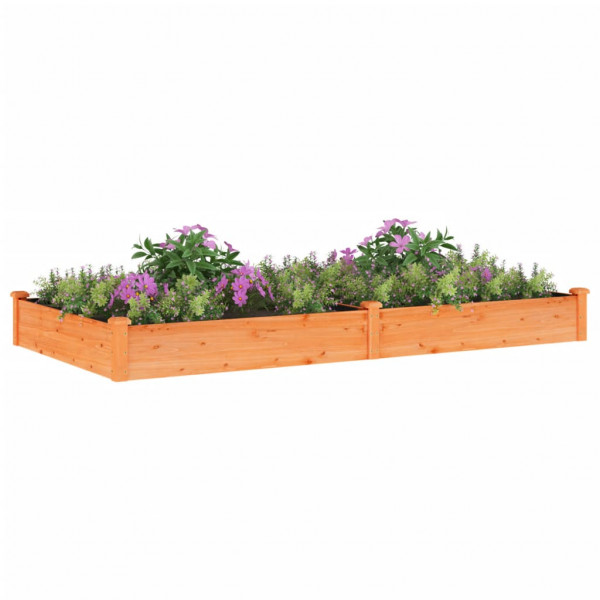 Jardinera arriate con forro madera abeto marrón 240x120x25 cm M 3