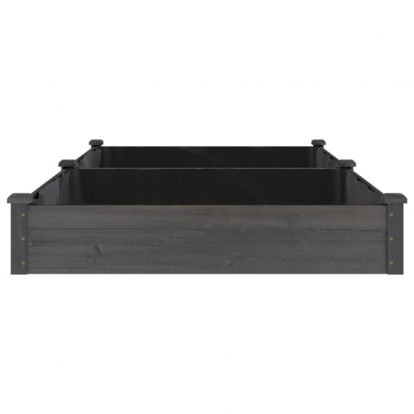 Jardinera arriate con forro madera abeto gris 240x120x25 cm M 5