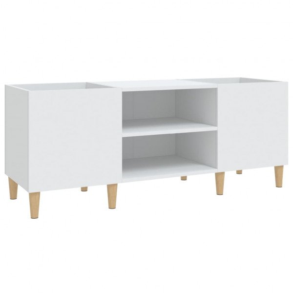 Armário para discos 121x38x48 cm derivados de madeira branco M 2