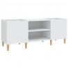 Mueble para discos madera contrachapada blanco 121x38x48 cm 2