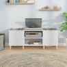 Mueble para discos madera contrachapada blanco 121x38x48 cm 3