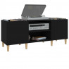 Mueble para discos madera contrachapada negro 121x38x48 cm 4