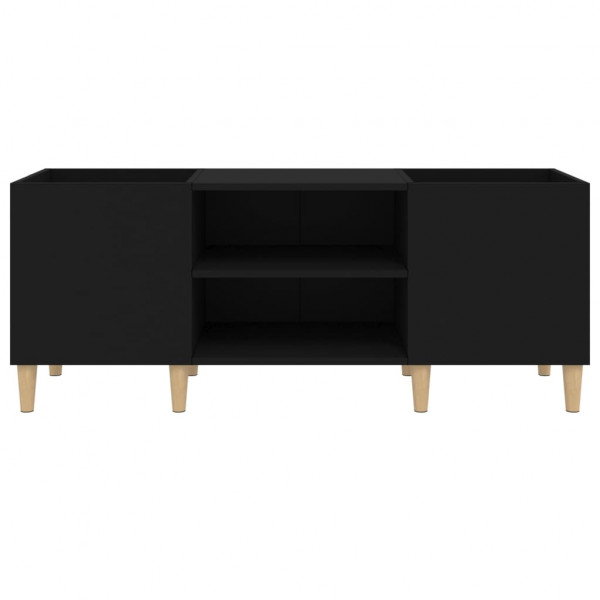 Armário para discos 121x38x48 cm derivados de madeira preto M 5