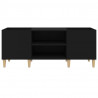 Mueble para discos madera contrachapada negro 121x38x48 cm 5