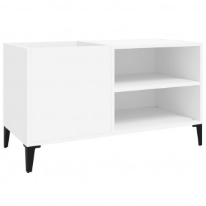 Mueble para discos madera contrachapada blanco 84.5x38x48 cm H