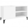 Mueble para discos madera contrachapada blanco 84.5x38x48 cm 2