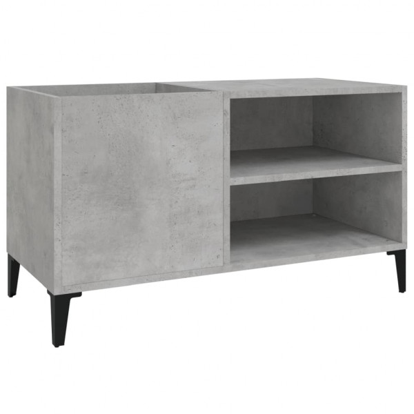 Mueble discos madera contrachapada gris hormigón 84.5x38x48 cm M 2