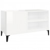 Armário p/ discos 84.5x38x48 cm deriv. madeira branco brilhante 2