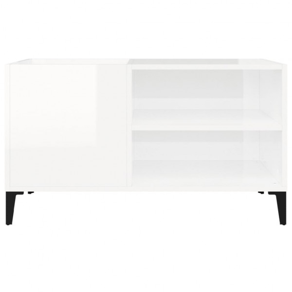 Armário p/ discos 84.5x38x48 cm deriv. madeira branco brilhante M 5