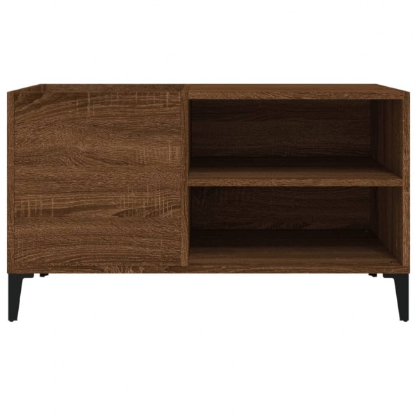 Mueble discos madera contrachapada roble marrón 84.5x38x48 cm M 5