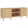 Mueble de discos contrachapada roble sonoma 121x38x48 cm 2