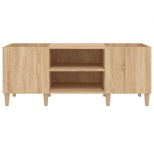 Mueble de discos contrachapada roble sonoma 121x38x48 cm M 5