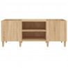 Mueble de discos contrachapada roble sonoma 121x38x48 cm 5