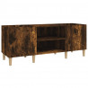 Mueble discos madera contrachapada roble ahumado 121x38x48 cm 2