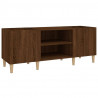 Mueble de discos madera contrachapada roble marrón 121x38x48 cm 2