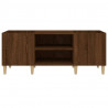 Mueble de discos madera contrachapada roble marrón 121x38x48 cm 5