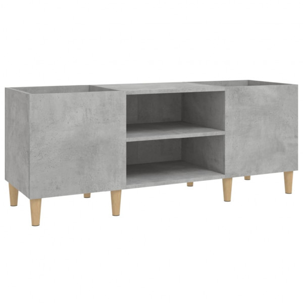 Mueble discos madera contrachapada gris hormigón 121x38x48 cm M 2