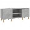 Mueble discos madera contrachapada gris hormigón 121x38x48 cm 2