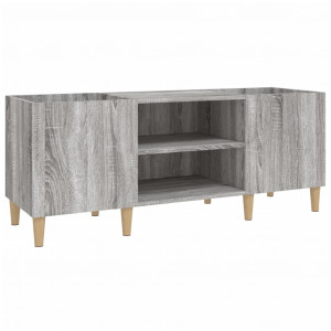 Mueble para discos madera contrachapada gris sonoma 121x38x48cm H