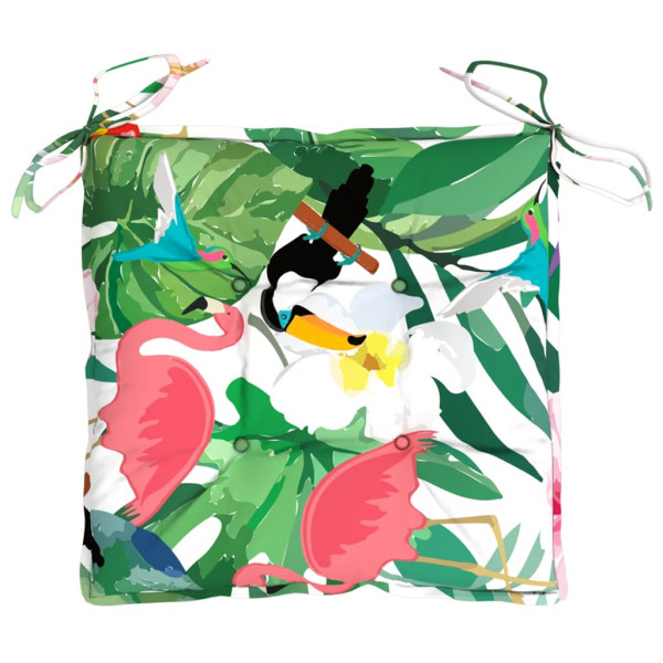 Almofadões para cadeira 4 pcs 40x40x7 cm tecido multicor M 4