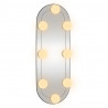 Espelho de parede oval com luzes LED 15x40 cm vidro 4