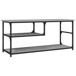 Mueble de TV contrachapada y acero gris Sonoma 103x38x46.5 cm H