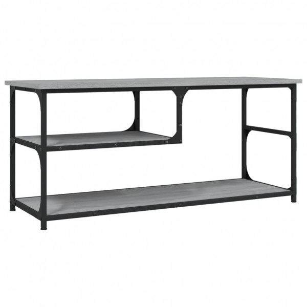 Mueble de TV contrachapada y acero gris Sonoma 103x38x46.5 cm M 2