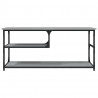 Mueble de TV contrachapada y acero gris Sonoma 103x38x46.5 cm 5