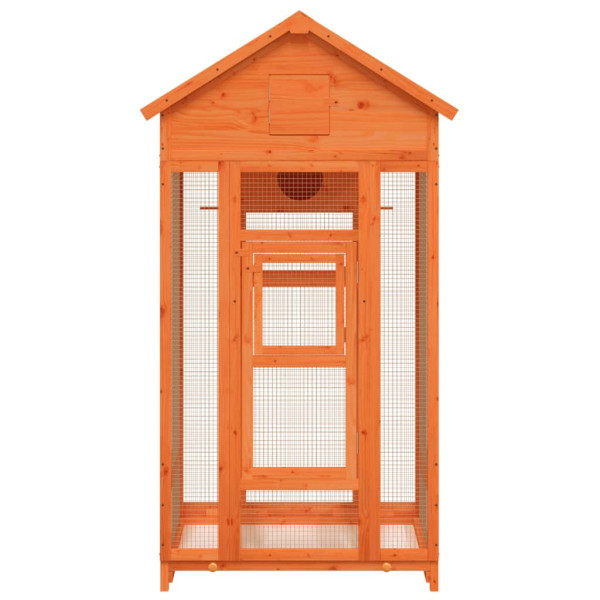 Casita para pájaros madera maciza pino marrón 91.5x53x170 cm M 3