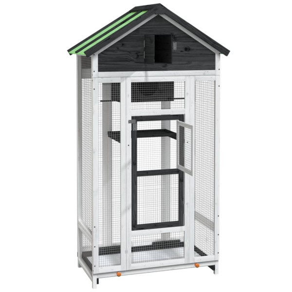 Casita para pájaros madera maciza pino gris 91.5x53x170 cm M 4