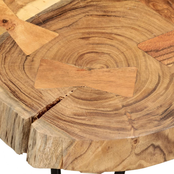 Mesa de centro 4 troncos madera maciza acacia 36 cm M 4
