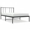 Estructura de cama con cabecero metal negro 90x190 cm 2