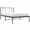 Estructura de cama con cabecero metal negro 90x190 cm 3
