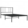 Estructura de cama con cabecero metal negro 90x190 cm 5