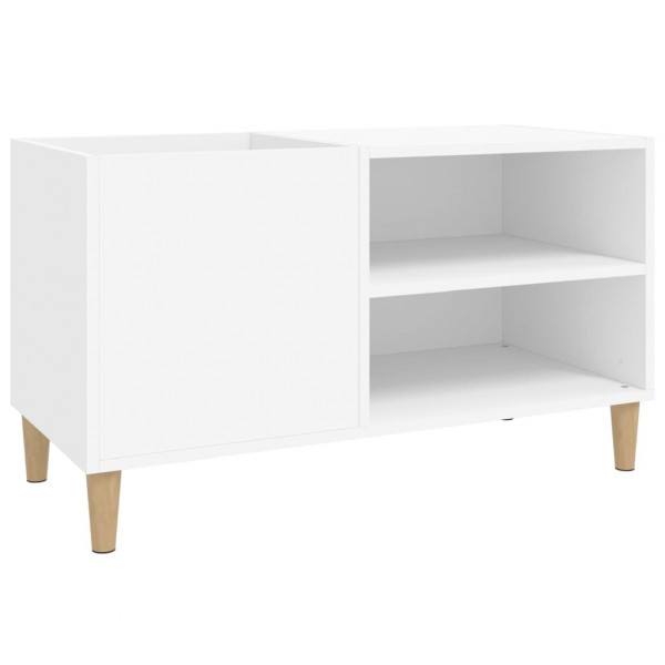 Mueble para discos madera contrachapada blanco 84.5x38x48 cm M 2