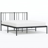 Estructura de cama con cabecero metal negro 160x200 cm 2