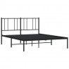 Estructura de cama con cabecero metal negro 160x200 cm 5