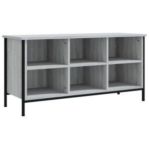 Mueble zapatero madera contrachapada gris Sonoma 100x35x50 cm H