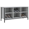 Mueble zapatero madera contrachapada gris Sonoma 100x35x50 cm 4