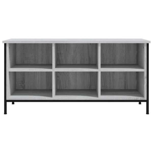 Mueble zapatero madera contrachapada gris Sonoma 100x35x50 cm M 5