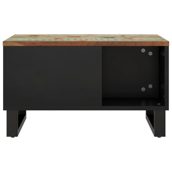 Mesa de centro de madera maciza reciclada 60x50x35 cm M 3
