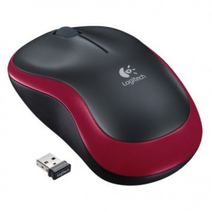 Ratón inalámbrico logitech m185 rojo H