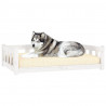 Cama para cães 105.5x75.5x28 cm madeira de pinho maciça branco 3