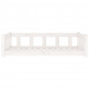 Cama para cães 105.5x75.5x28 cm madeira de pinho maciça branco 4